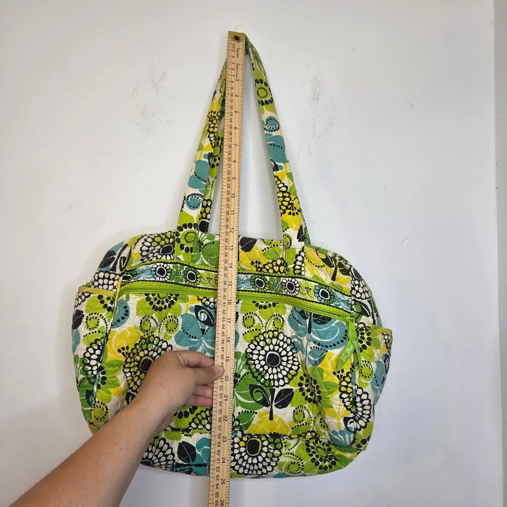 Vera Bradley Limes Up Quilted Cotton Baby Diaper Bag Floral Green Blue Yellow
